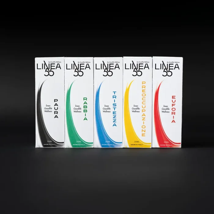 Olio corpo Linea55 Tristezza in un contesto di benessere e armonia.